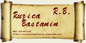 Ružica Baštanin vizit kartica